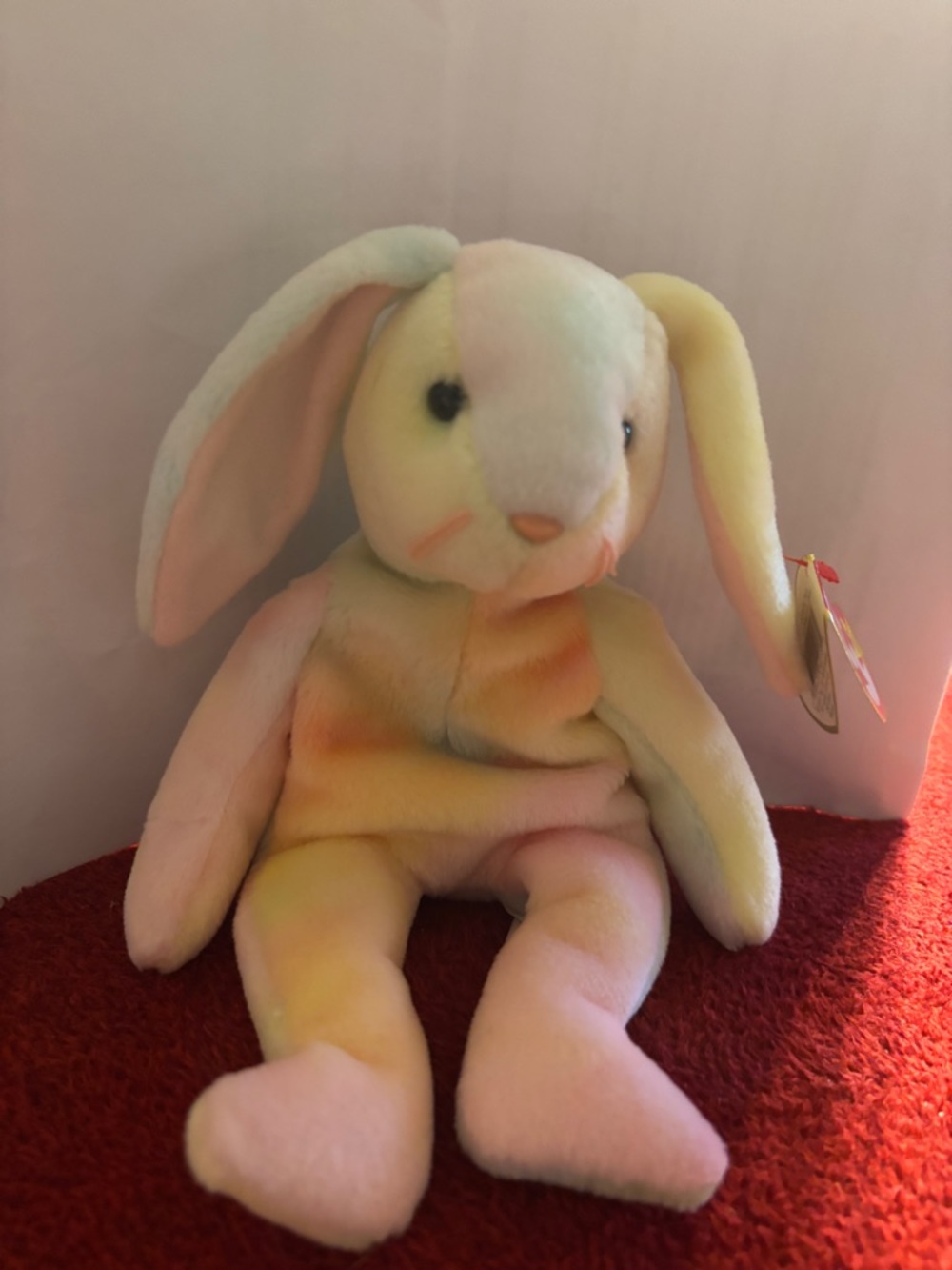 Ty Beanie Baby Hippie The Tie Dye Rabbit. NWT
